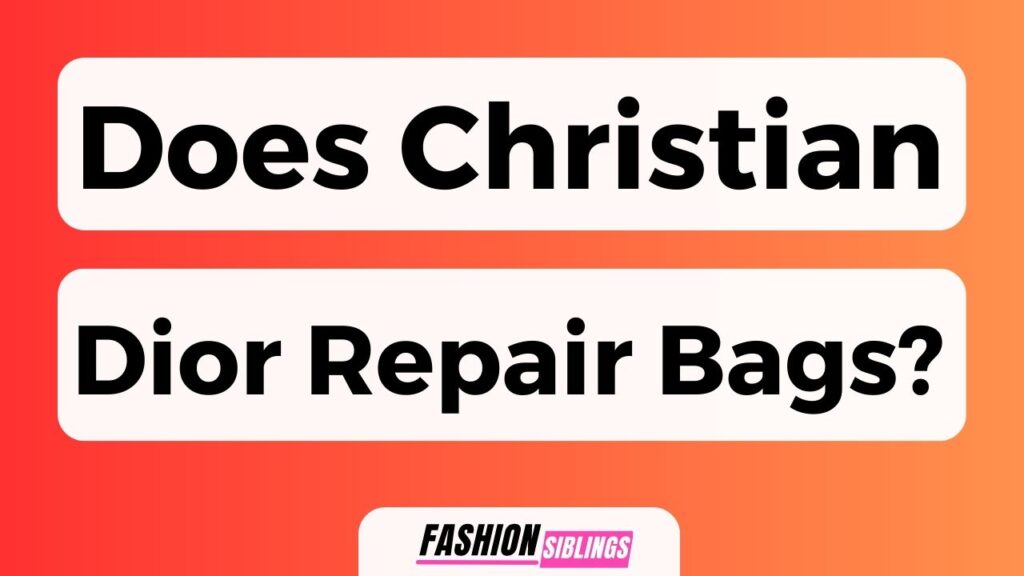 Does Christian Dior Repair Bags?